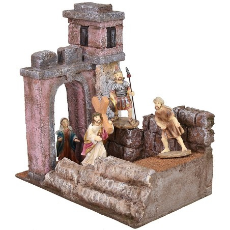 Stretch of road traveled by Christ towards Mount Calvary