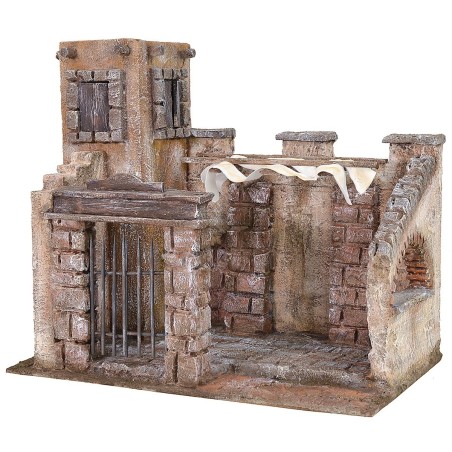 Ambientazione per ultima cena con cortile 33x20x30 h statue