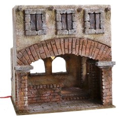 Ambientazione illuminata per ultima cena 29x29x32 h statue 2