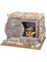 Sepulcro con puerta redonda abierta 25x22x19 h altura, estatuas