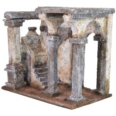 Ambientazione flagellazione di Cristo con trono di Pilato