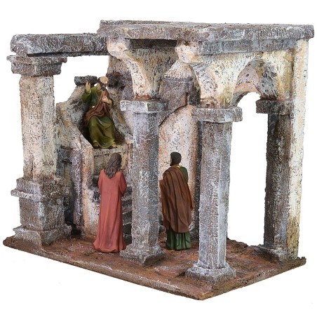 Ambientación flagelación de Cristo con trono de Pilato