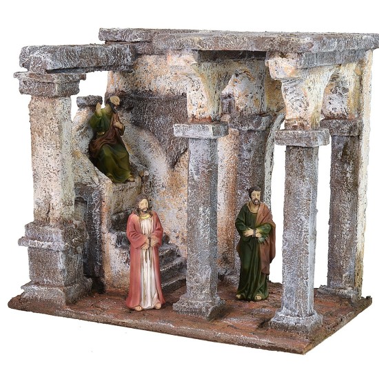 Setting scourging of Christ with throne of Pilate