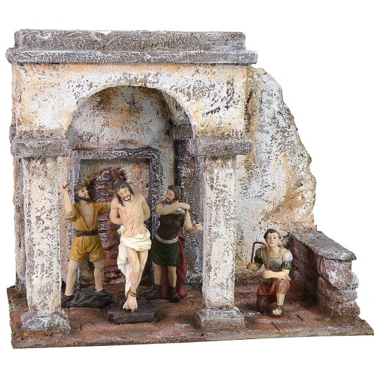 Escenografía de la flagelación de Cristo en estilo palestino