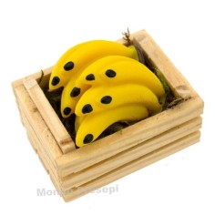 Caja de 3,5 cm con dos listones y plátanos Mundo Belén 2