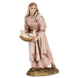 Mujer con palomas 12 cm Landi Moranduzzo