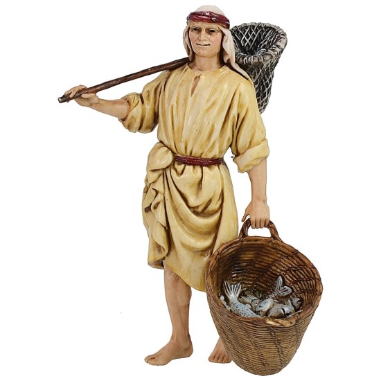 Pescador con peces 13 cm Landi Moranduzzo Mundo Pesebres