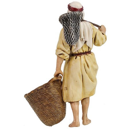 Pescador con peces 13 cm Landi Moranduzzo Mundo Pesebres