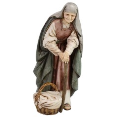 Vieja con cesta 13 cm Landi Moranduzzo estatua Landi cm 13