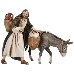 Viandante con asino serie 13 cm Landi Moranduzzo