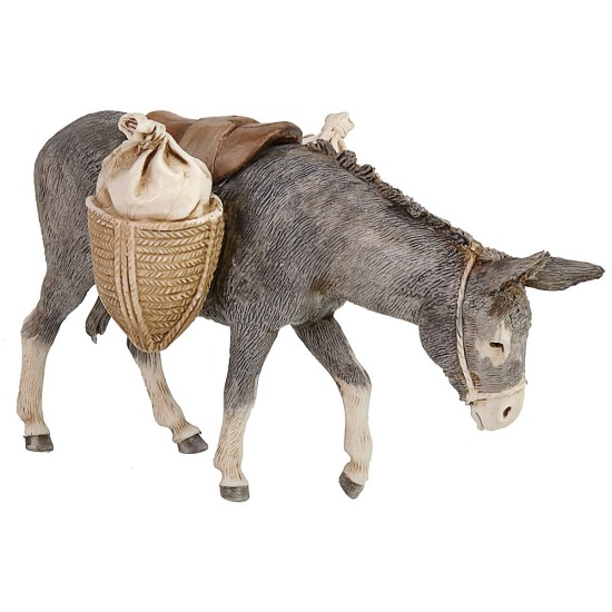 Asino con sella e sacchi serie 13 cm Landi Moranduzzo