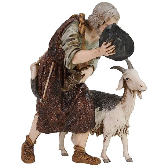 Adorante con capra 13 cm Landi Moranduzzo Mondo Presepi