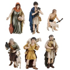 Set 6 pastori 13 cm Landi Moranduzzo landi, pastore, statue
