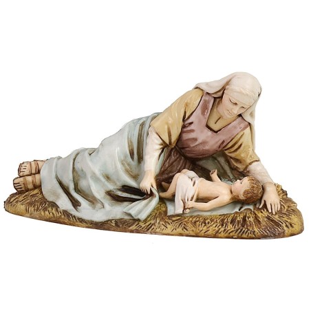 Nativity St. Joseph seated and Mary reclining 13 cm Landi
