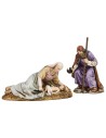 Natividad S. José sentado y María acostada 13 cm Landi