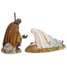 Natividad S. José sentado y María acostada 13 cm Landi 2