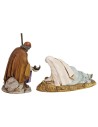 Natividad San José sentado y María acostada 13 cm Landi