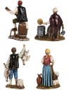 Set de 4 figuras de oficios de 12 cm Landi Moranduzzo Mundo Pesebres
