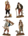 Set of 4 Neapolitan characters 12 cm Landi Moranduzzo