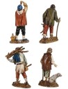 Juego de 4 personajes Napolitanos de 12 cm Landi Moranduzzo
