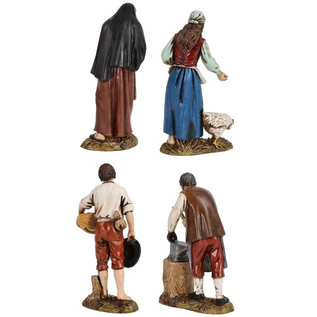 Set 4 mestieri 12 cm Landi Moranduzzo Mondo Presepi