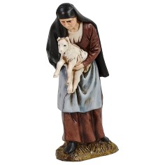 Donna con agnello 12 cm Landi Moranduzzo Mondo Presepi