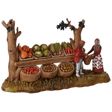 Greengrocer with woman 6 cm series Landi Moranduzzo