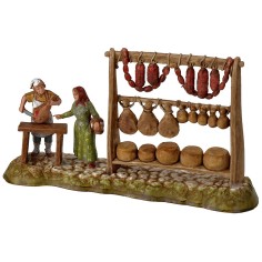 Salumiere con donna serie 6 cm Landi Moranduzzo