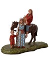 Uomo a cavallo e donna con bimba serie 6 cm Landi Moranduzzo