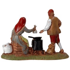 Scena venditrice di castagne 6 cm Landi Moranduzzo Mondo Presepi 2