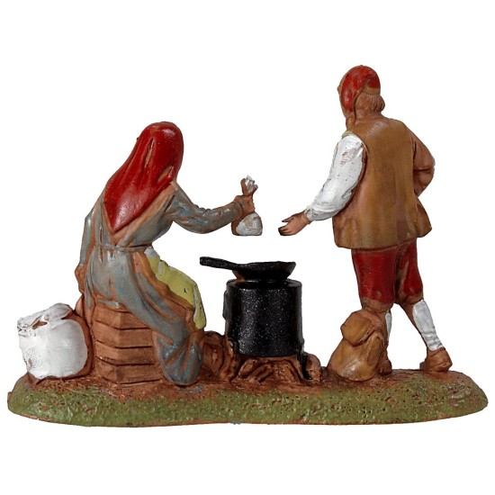 Scena venditrice di castagne 6 cm Landi Moranduzzo