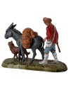 Escena viajero con burro y perro serie 6 cm Landi Moranduzzo
