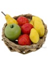 Cesta de mimbre ø 3 cm con fruta