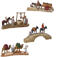 Set 4 gruppi Landi Moranduzzo serie 6 cm Mondo Presepi 2