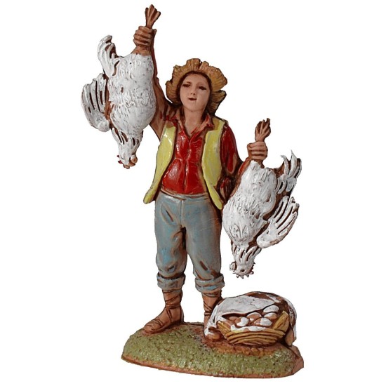 Seller of chickens and eggs series 6 cm Landi Moranduzzo
