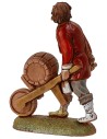 Uomo con carriola con botte serie 6 cm Landi Moranduzzo Mondo