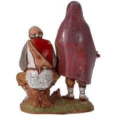 Two shepherds by the fire 6 cm series Landi Moranduzzo 2