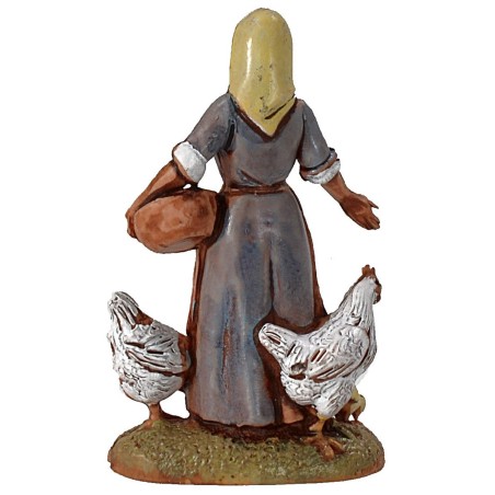 Contadina con polli serie 6 cm Landi Moranduzzo Mondo Presepi