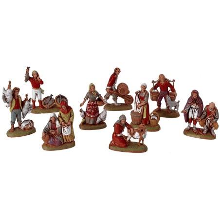 Set 9 statue Napoletane serie 6 cm Landi Moranduzzo