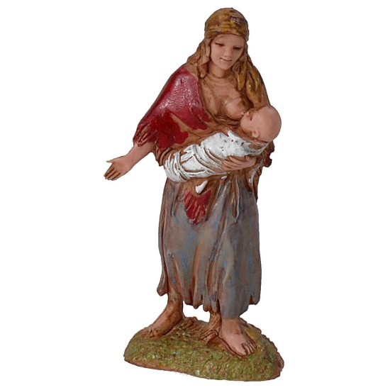 Set de 6 sujetos Napolitanos estatuas de 6 cm para pesebre