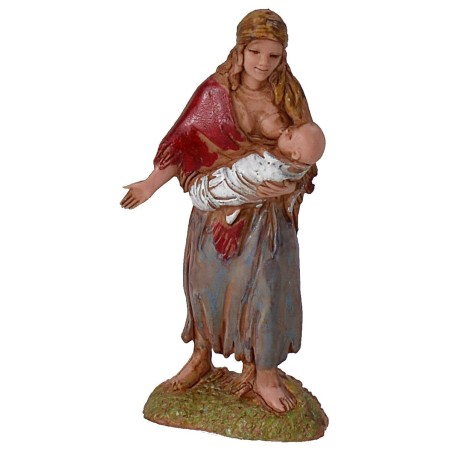 Set de 6 sujetos Napolitanos estatuas de 6 cm para pesebre