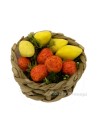 Wicker basket ø 2.5 cm lemons and oranges