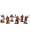 Set de 6 sujetos Napolitanos estatuas de 6 cm para pesebre