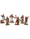 Set de 6 sujetos Napolitanos estatuas de 6 cm para pesebre