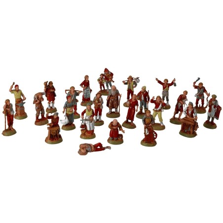 Conjunto de 24 estatuas Landi Moranduzzo serie de 6 cm Figuras para belén