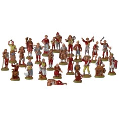 Conjunto de 24 estatuas Landi Moranduzzo serie de 6 cm Figuras para belén