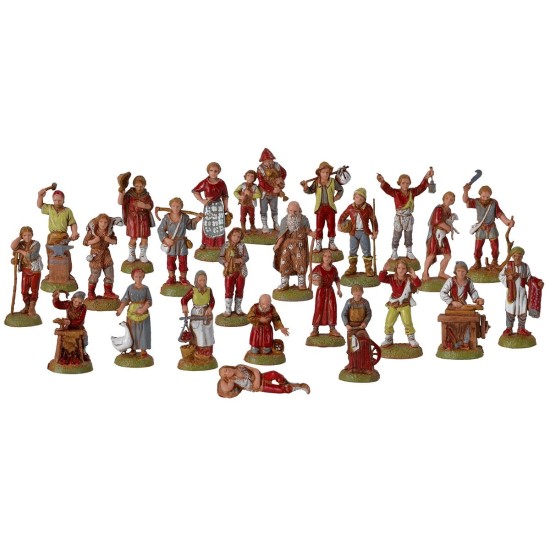 Set de 24 estatuas Landi Moranduzzo serie 6 cm Figuritas para