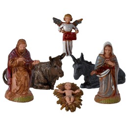 Nativity 6 pcs cm 6 Landi Moranduzzo