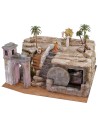 Pesebre de Pascua de 50x49x25 cm de altura completo con
