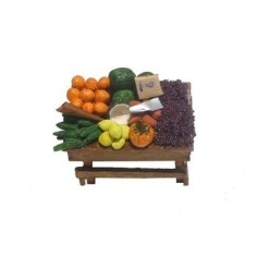 Banco grande di frutta e verdura D30F Mondo Presepi